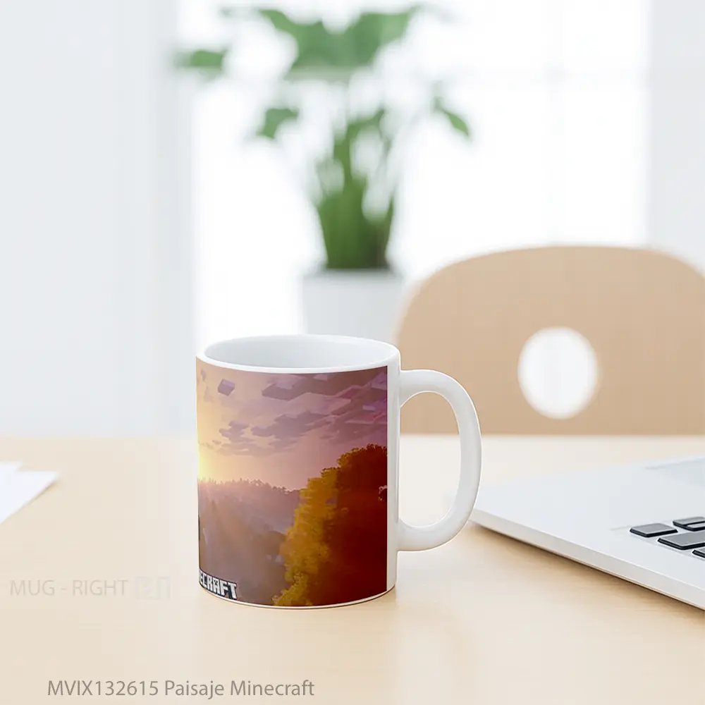 Mug Paisaje Minecraft Cangkir Gamer - All-side / Desain
