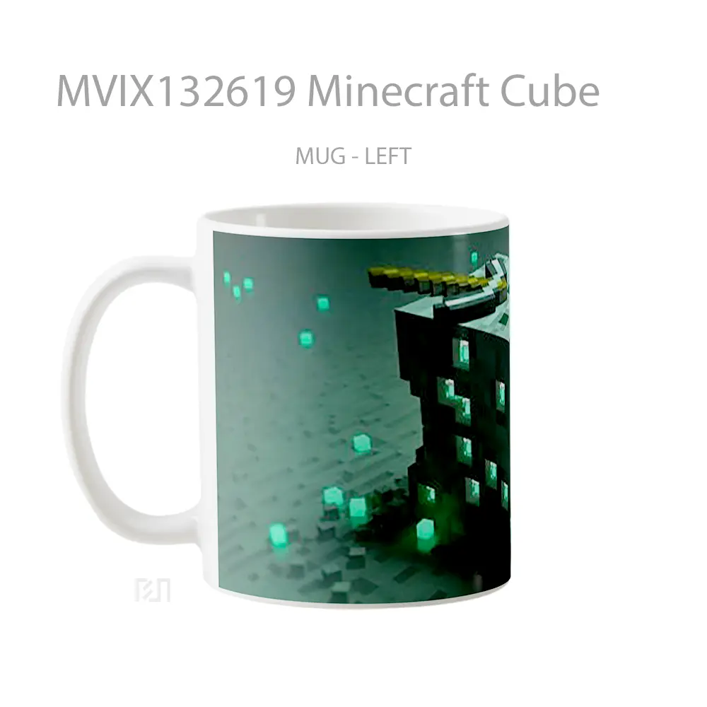 Mug Minecraft Cube Cangkir Gamer - All-side / Desain