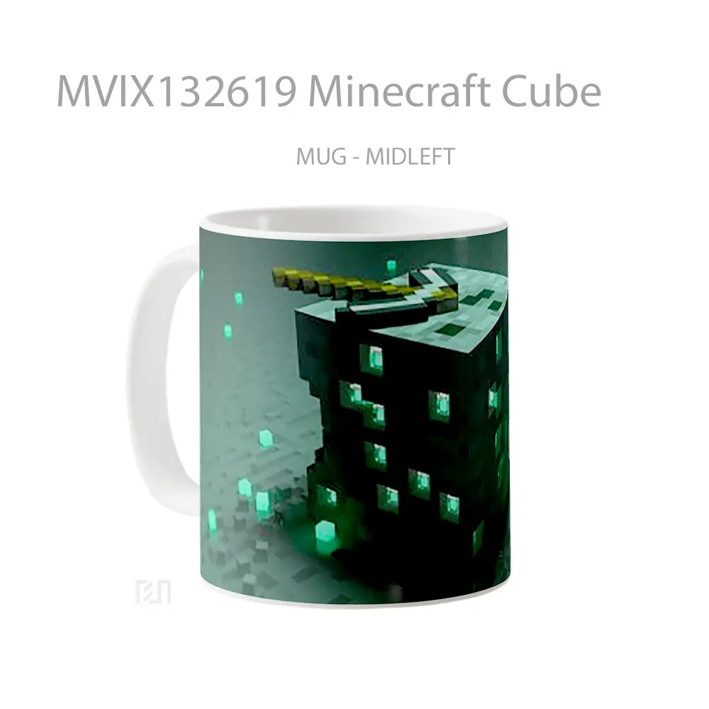 Mug Minecraft Cube Cangkir Gamer - All-side / Desain
