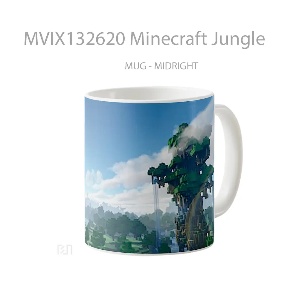 Mug Minecraft Jungle Cangkir Gamer - All-side / Desain