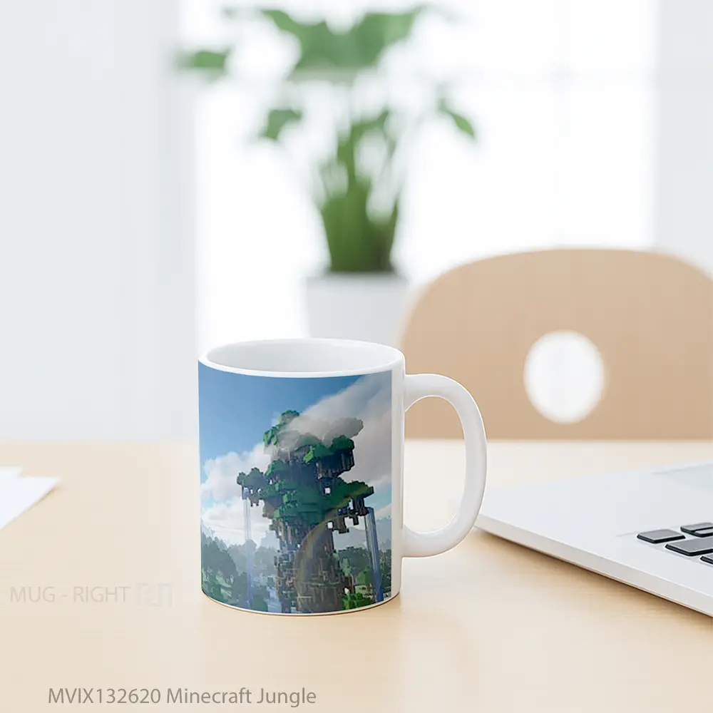 Mug Minecraft Jungle Cangkir Gamer - All-side / Desain