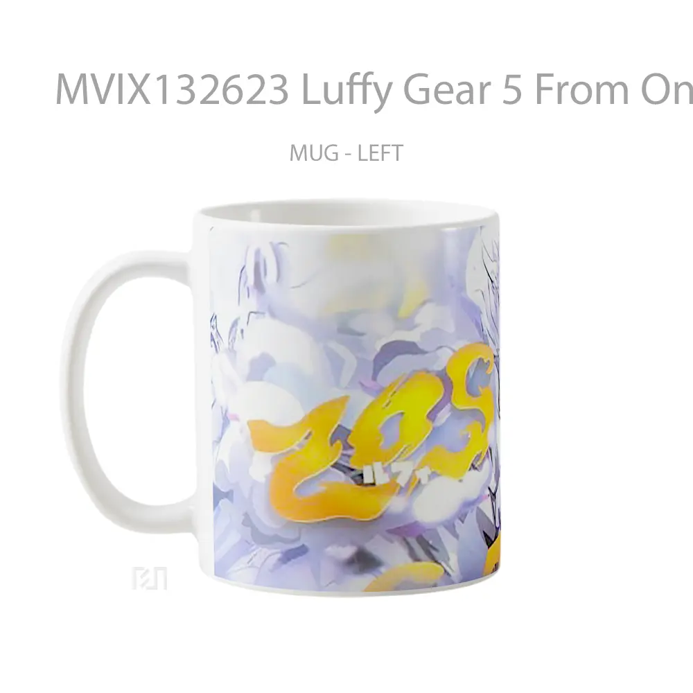 Mug Luffy Gear 5 From One Piece V2 Cangkir Anime - All-side / Desain