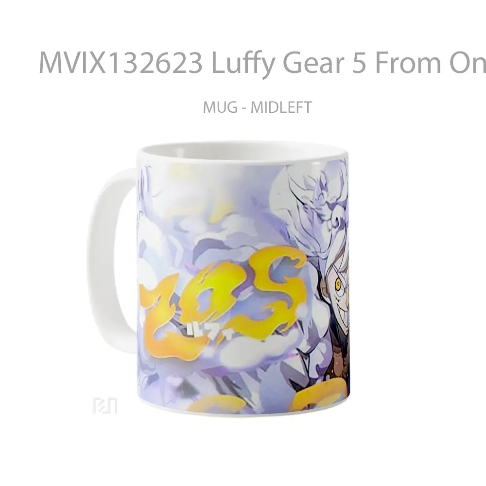 Mug Luffy Gear 5 From One Piece V2 Cangkir Anime - All-side / Desain