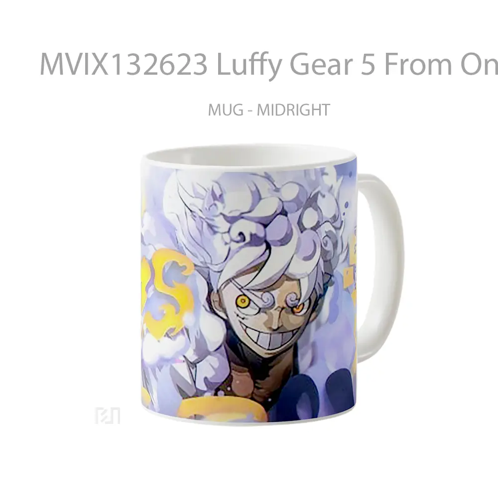 Mug Luffy Gear 5 From One Piece V2 Cangkir Anime - All-side / Desain