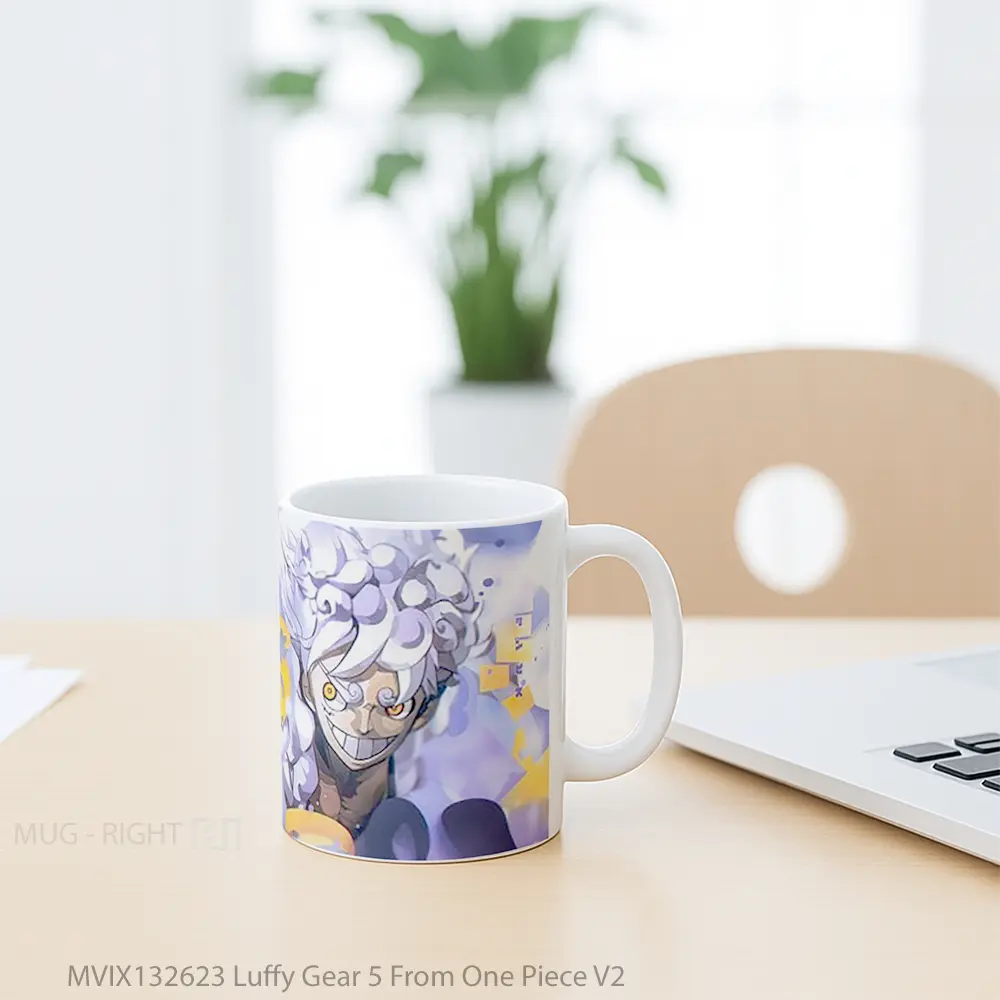 Mug Luffy Gear 5 From One Piece V2 Cangkir Anime - All-side / Desain