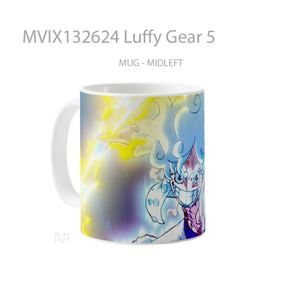 Mug Luffy Gear 5 Cangkir Anime - All-side / Desain