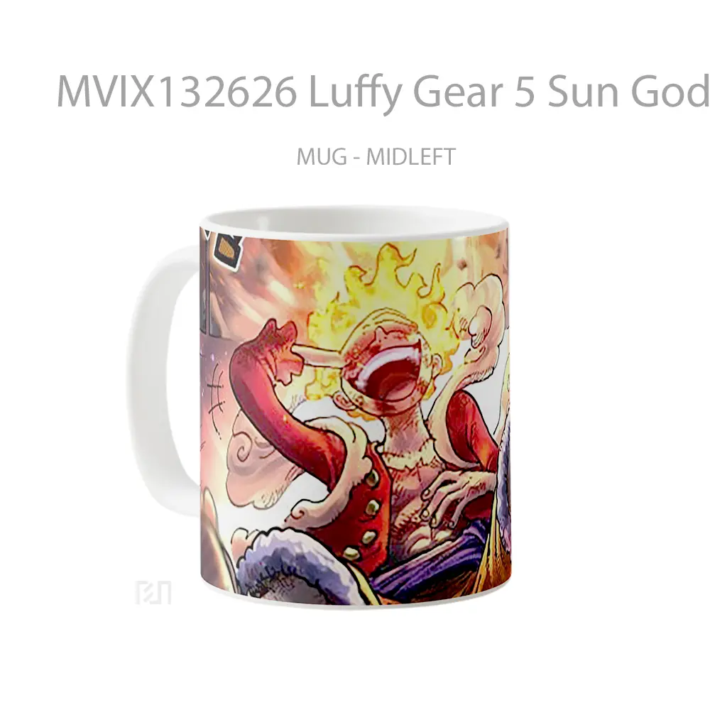 Mug Luffy Gear 5 Sun God Nika V2 Cangkir Anime - All-side / Desain