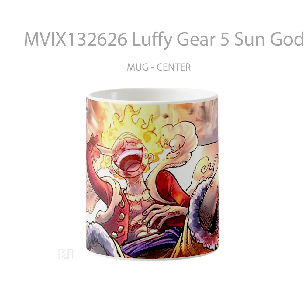 Mug Luffy Gear 5 Sun God Nika V2 Cangkir Anime