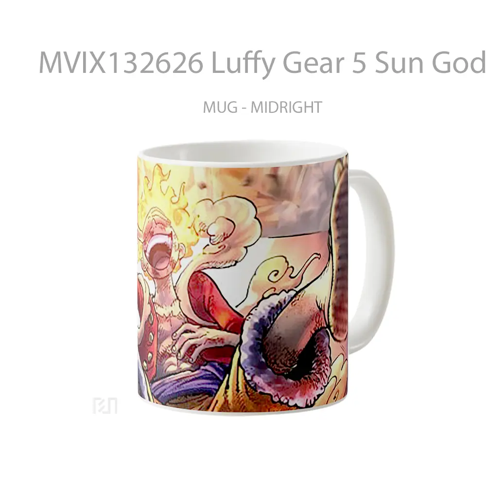 Mug Luffy Gear 5 Sun God Nika V2 Cangkir Anime - All-side / Desain