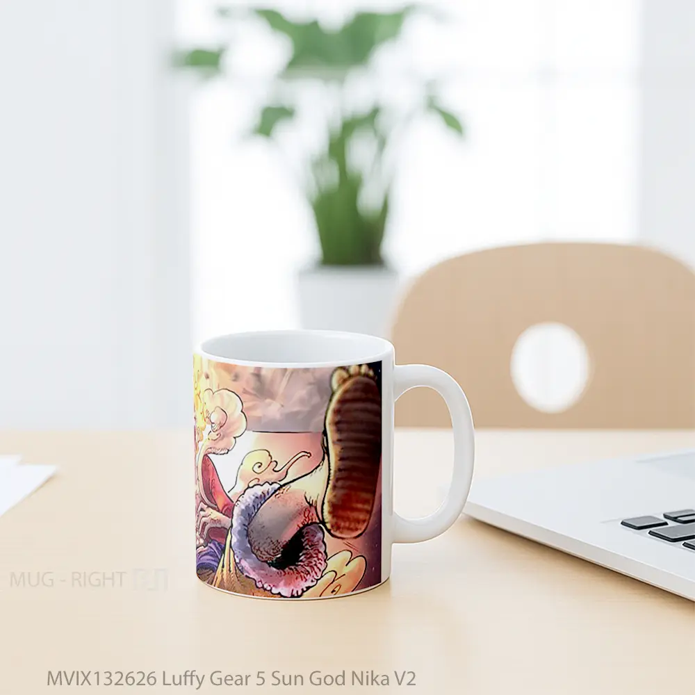 Mug Luffy Gear 5 Sun God Nika V2 Cangkir Anime - All-side / Desain