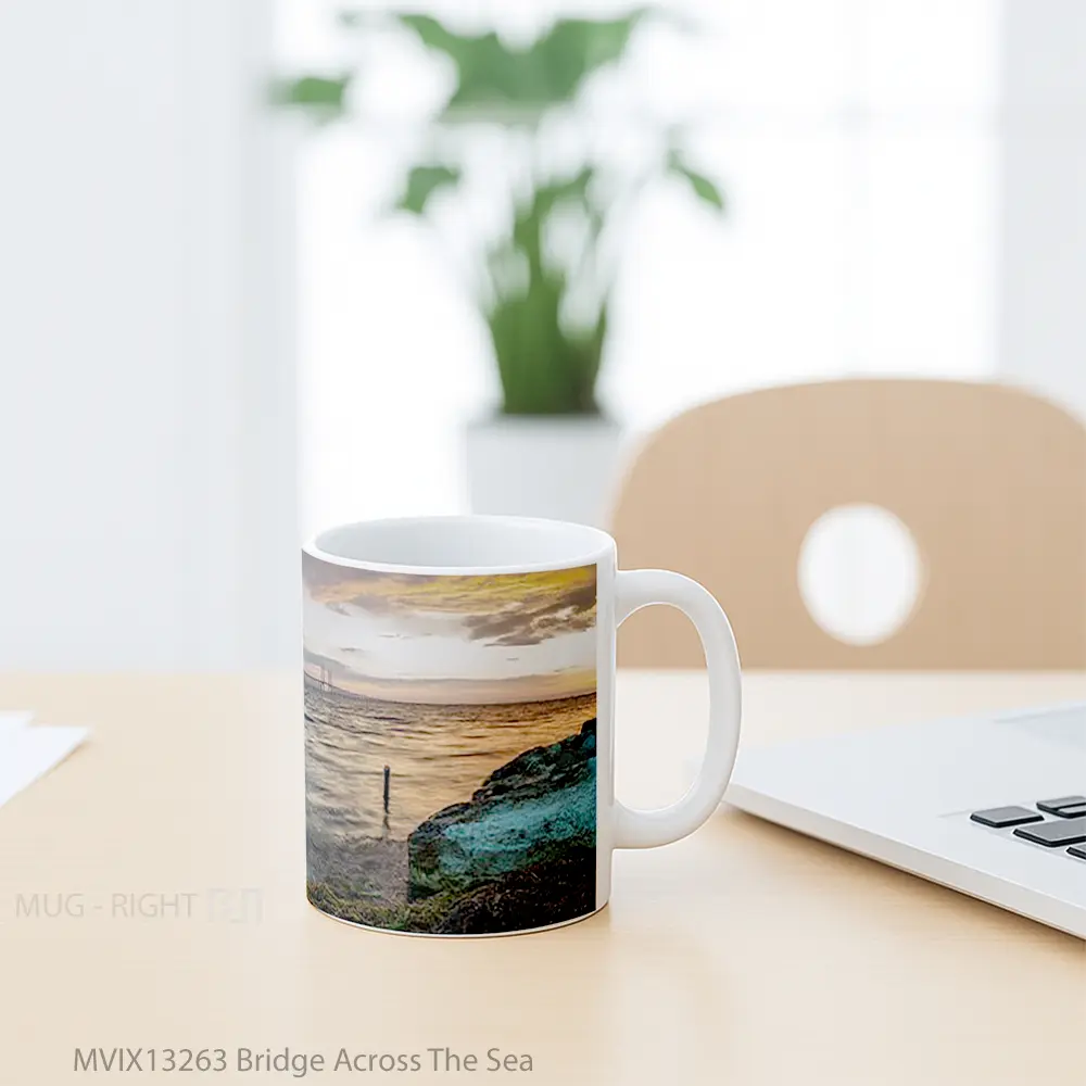 Mug Bridge Across The Sea Gelas Pemandangan Alam - All-side / Desain
