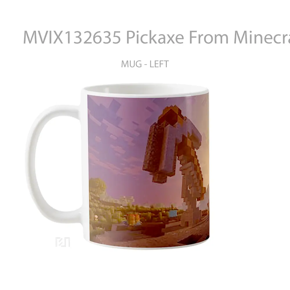 Mug Pickaxe From Minecraft Cangkir Gamer - All-side / Desain