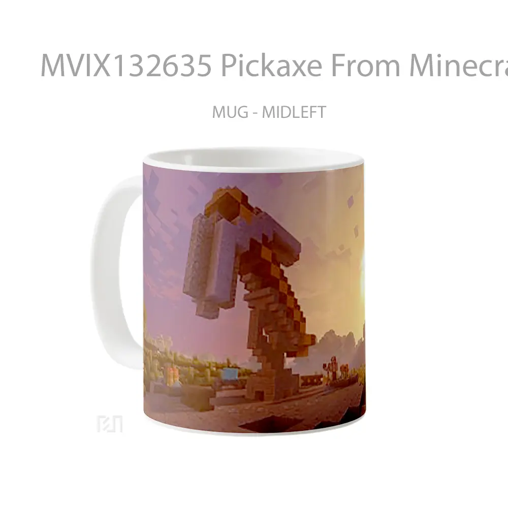 Mug Pickaxe From Minecraft Cangkir Gamer - All-side / Desain