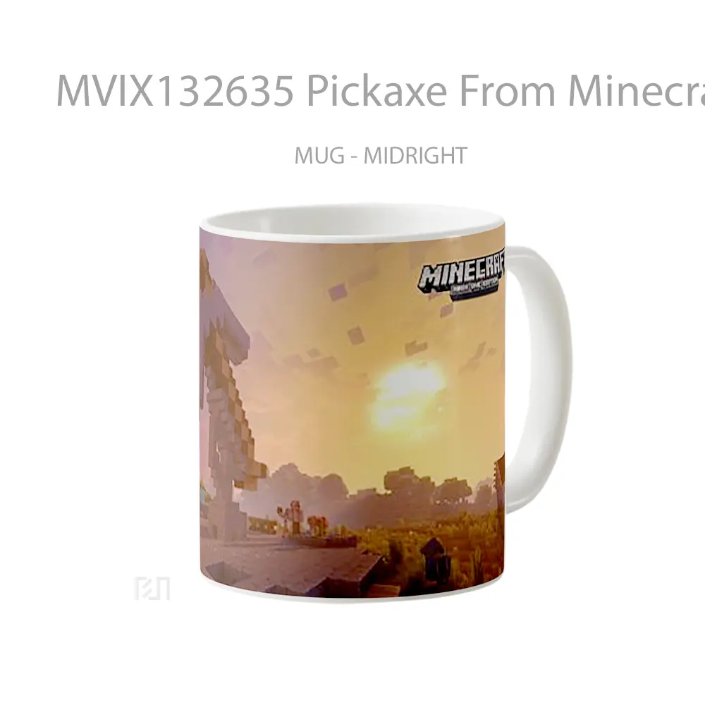 Mug Pickaxe From Minecraft Cangkir Gamer - All-side / Desain