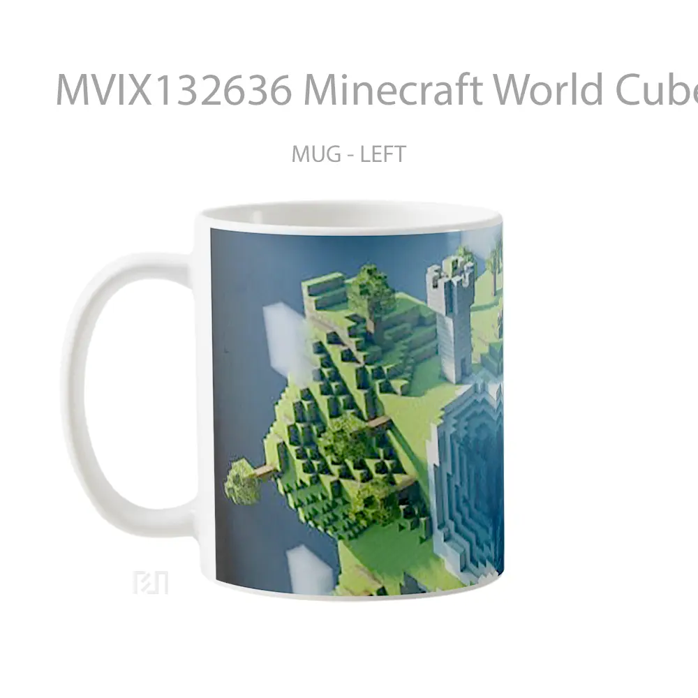 Mug Minecraft World Cube Cangkir Gamer - All-side / Desain