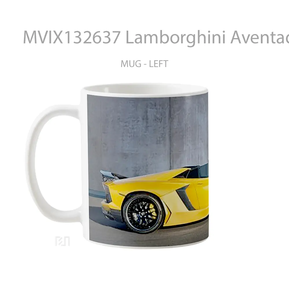 Mug Lamborghini Aventador Roadster Cangkir Mobil - All-side / Desain