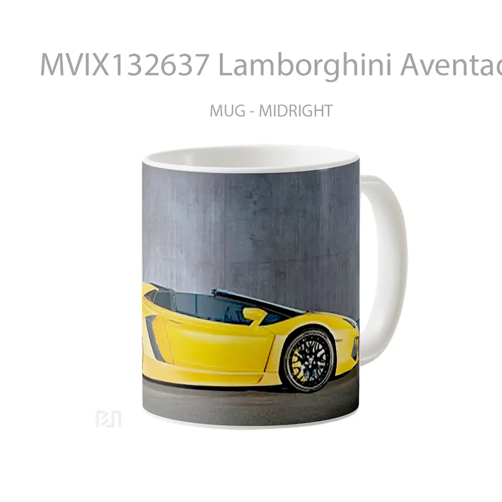 Mug Lamborghini Aventador Roadster Cangkir Mobil - All-side / Desain