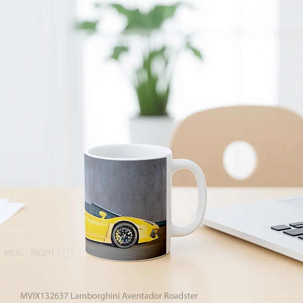 Mug Lamborghini Aventador Roadster Cangkir Mobil - All-side / Desain