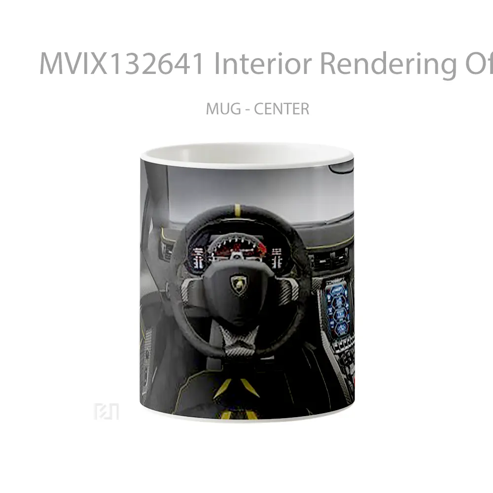 Mug Interior Rendering Of Lamborghini Centenario Cangkir Mobil