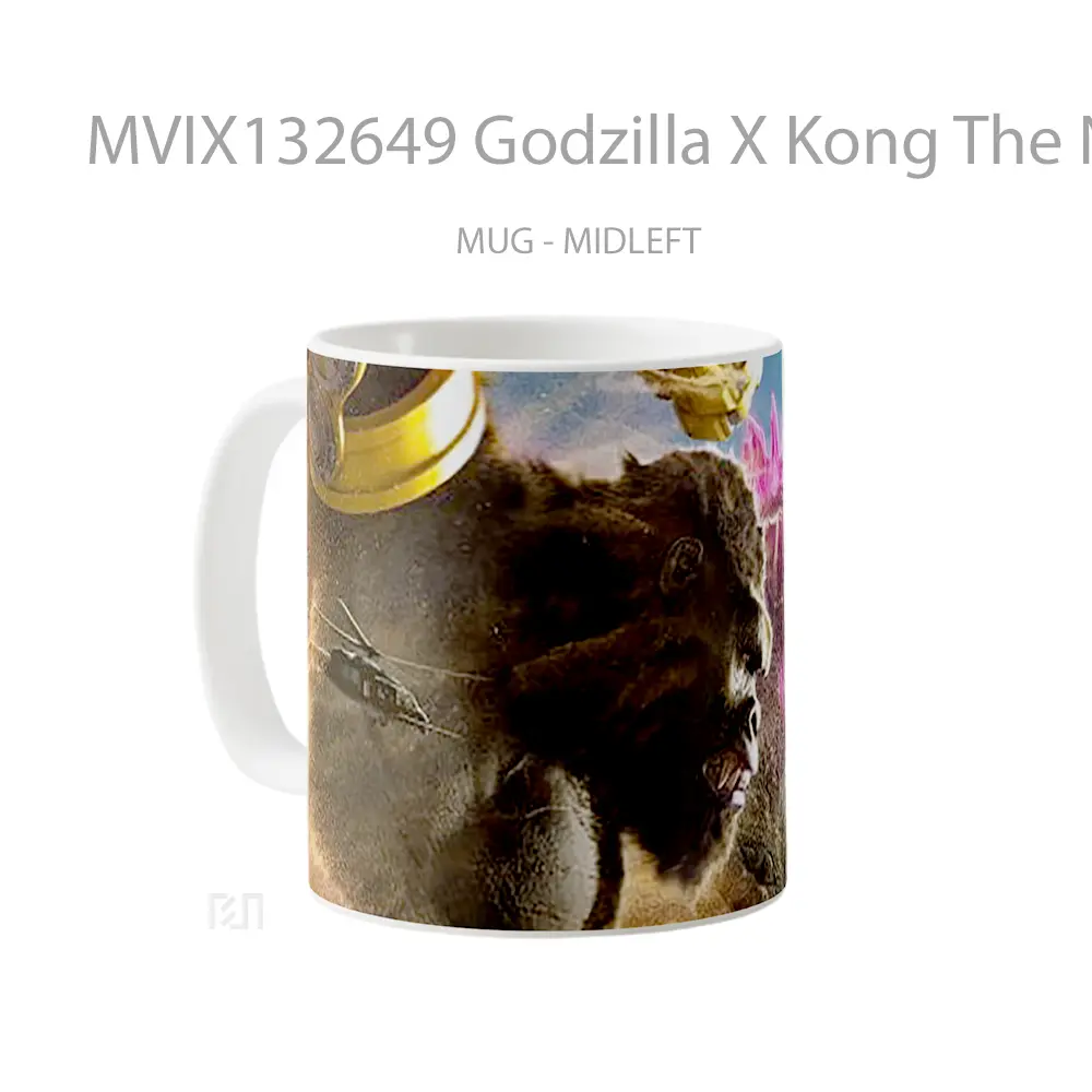 Mug Godzilla X Kong The New Empire V2 Gelas Keramik Unik - All-side / Desain