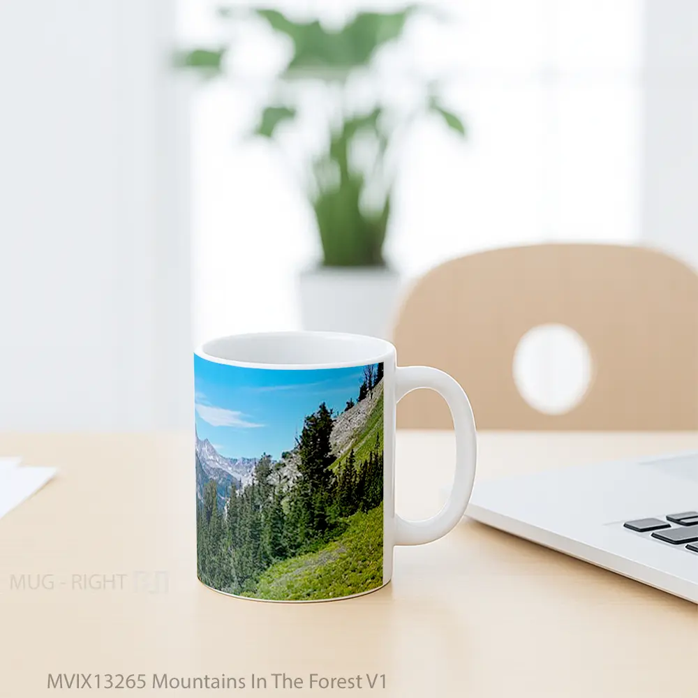 Mug Mountains In The Forest V1 Gelas Pemandangan Alam - All-side / Desain