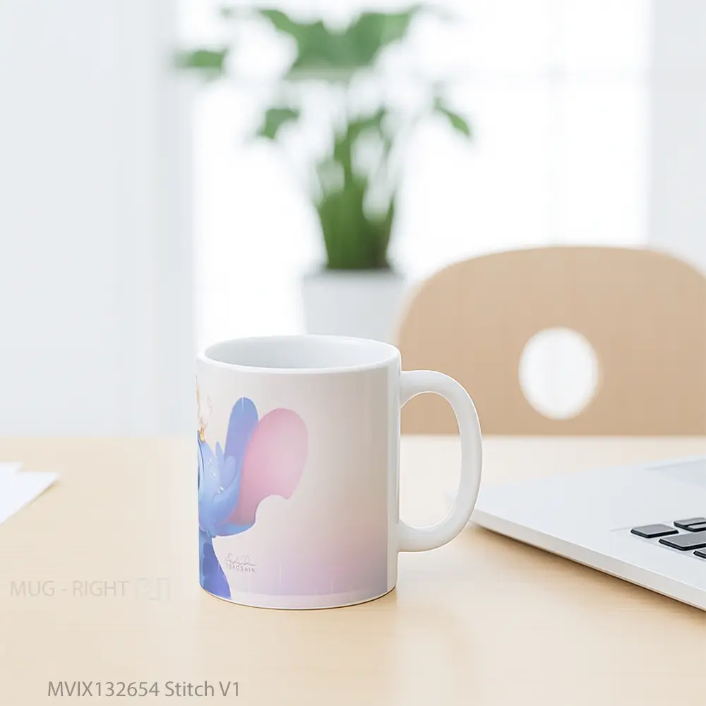 Mug Stitch V1 Gelas Keramik Unik - All-side / Desain