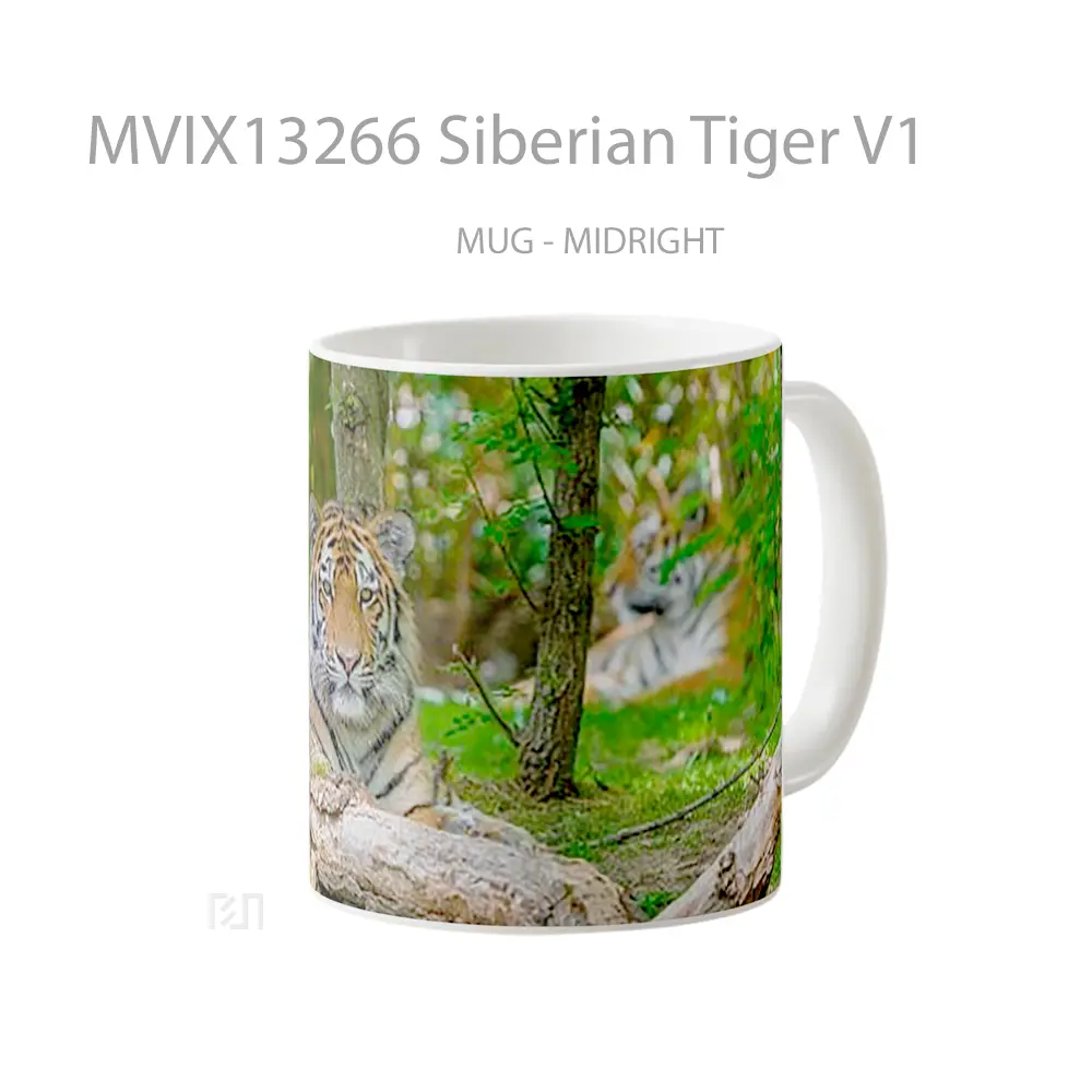 Mug Siberian Tiger V1 Gelas Hewan Lucu - All-side / Desain