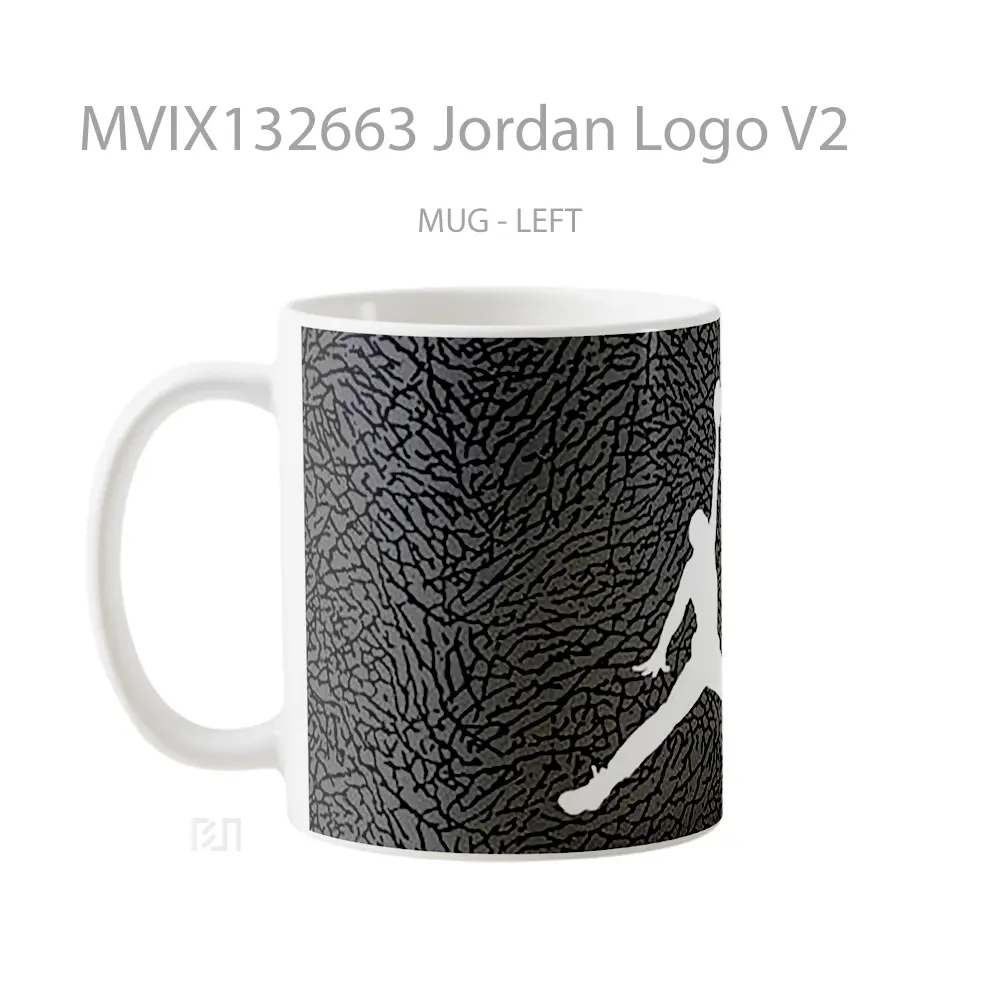 Mug Jordan Logo V2 Gelas Keramik Unik - All-side / Desain