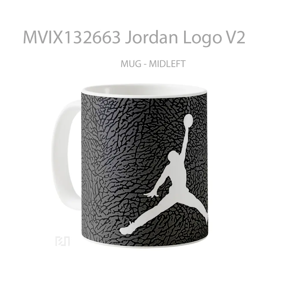 Mug Jordan Logo V2 Gelas Keramik Unik - All-side / Desain