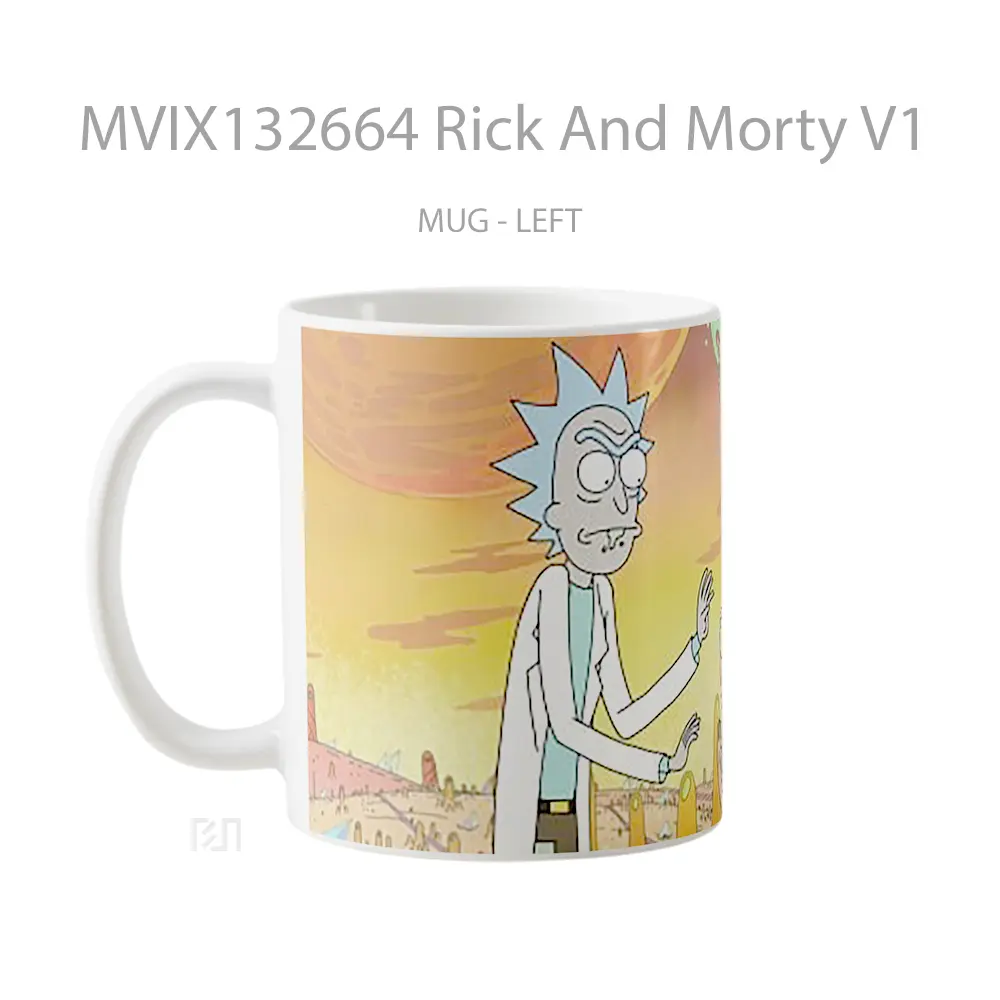 Mug Rick And Morty V1 Gelas Kartun - All-side / Desain