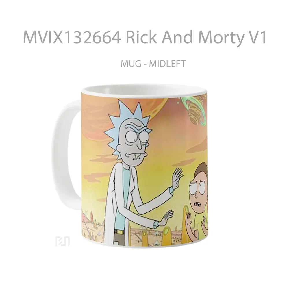 Mug Rick And Morty V1 Gelas Kartun - All-side / Desain