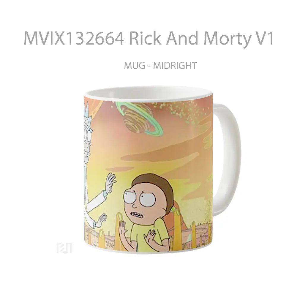 Mug Rick And Morty V1 Gelas Kartun - All-side / Desain