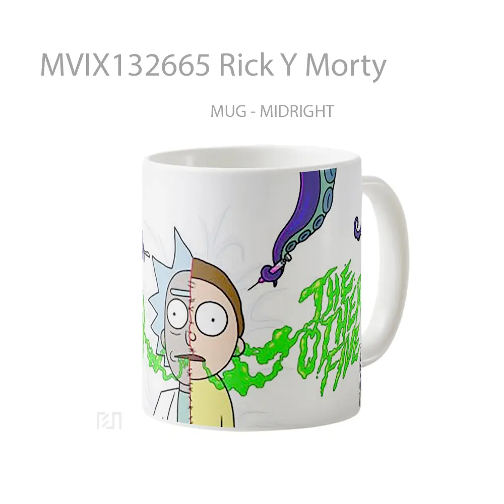Mug Rick Y Morty Gelas Keramik Unik - All-side / Desain