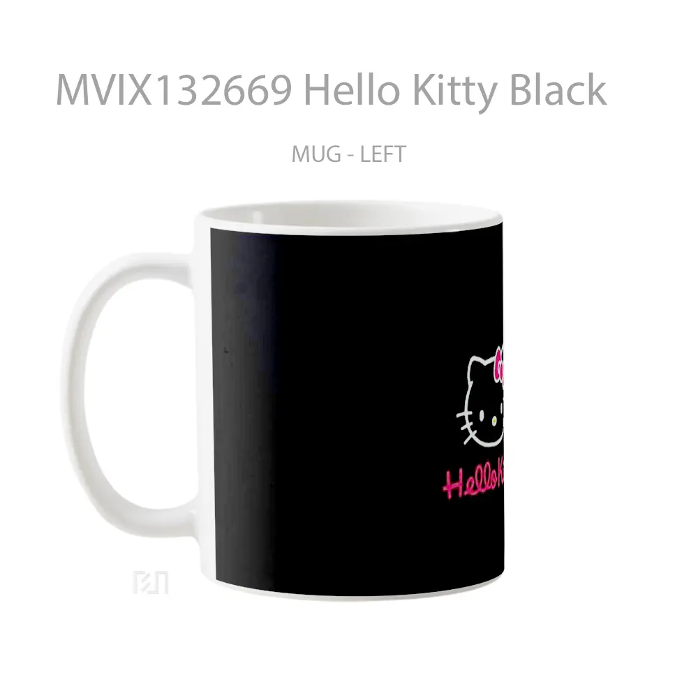 Mug Hello Kitty Black Gelas Keramik Unik - All-side / Desain