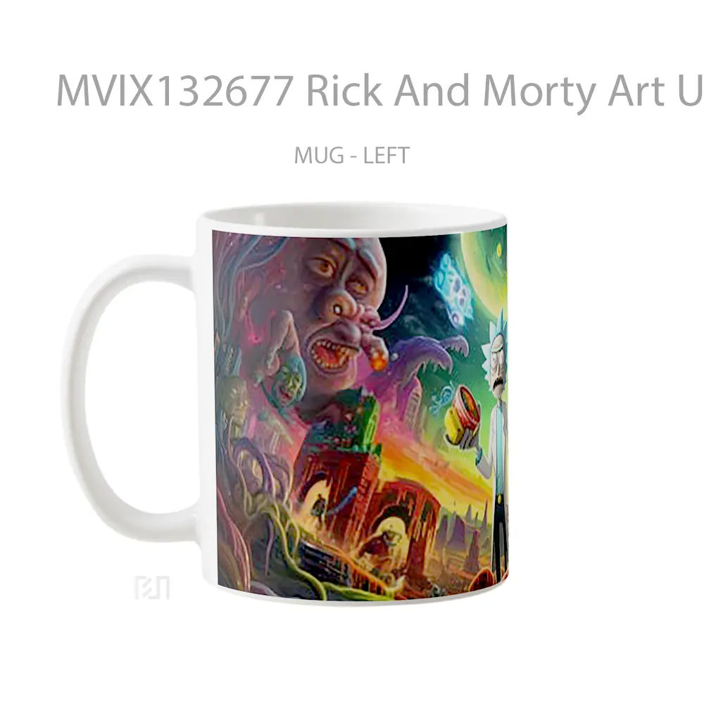 Mug Rick And Morty Art Universe Gelas Astronomi - All-side / Desain