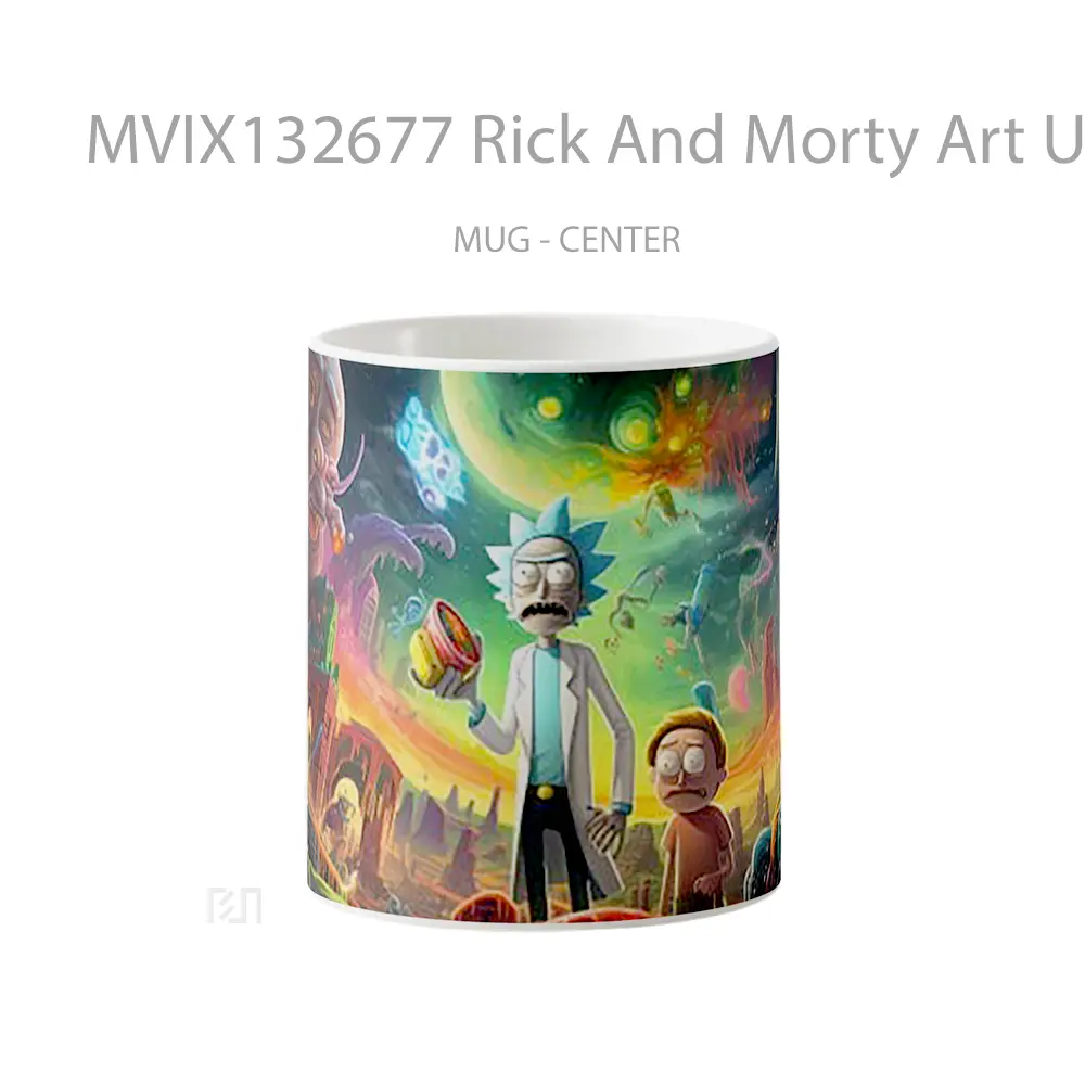 Mug Rick And Morty Art Universe Gelas Astronomi