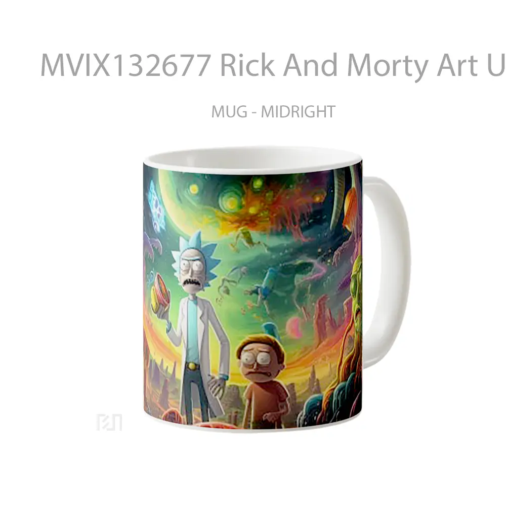 Mug Rick And Morty Art Universe Gelas Astronomi - All-side / Desain
