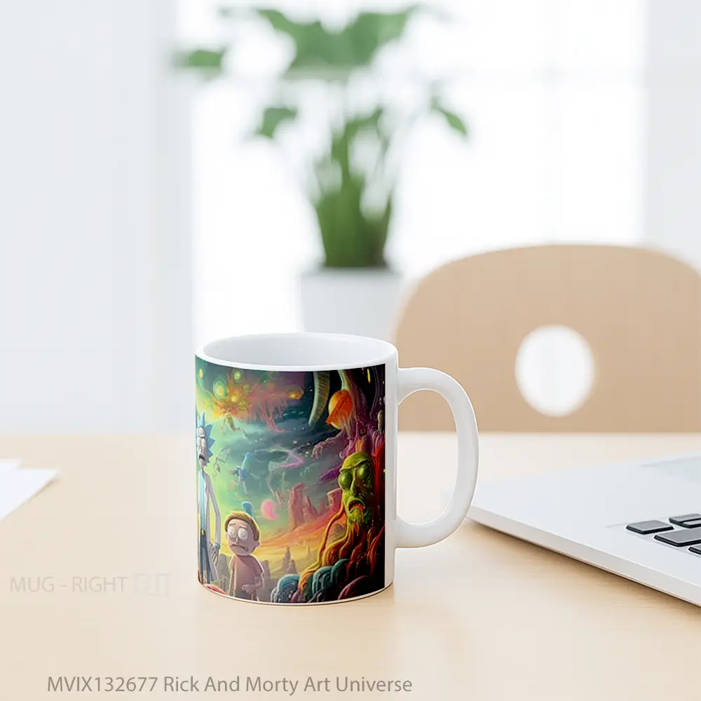 Mug Rick And Morty Art Universe Gelas Astronomi - All-side / Desain