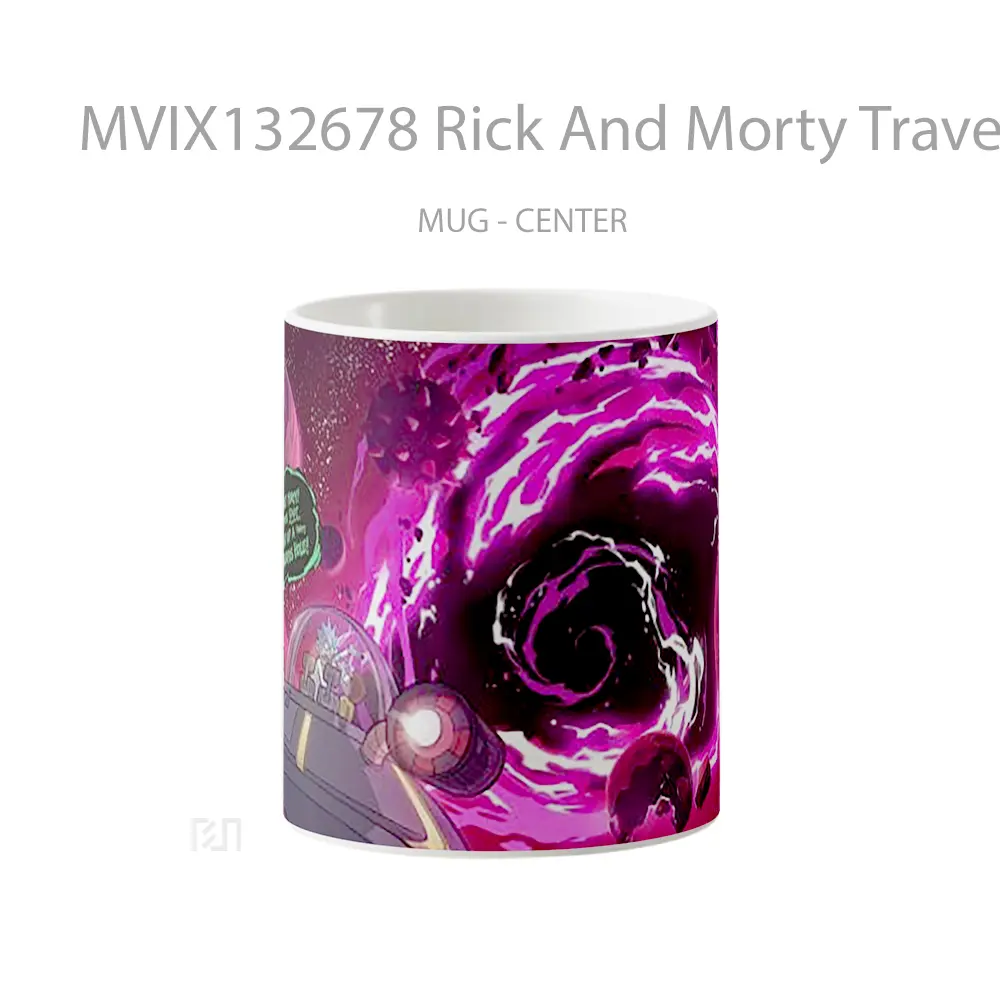 Mug Rick And Morty Traveling In The Universe Gelas Astronomi