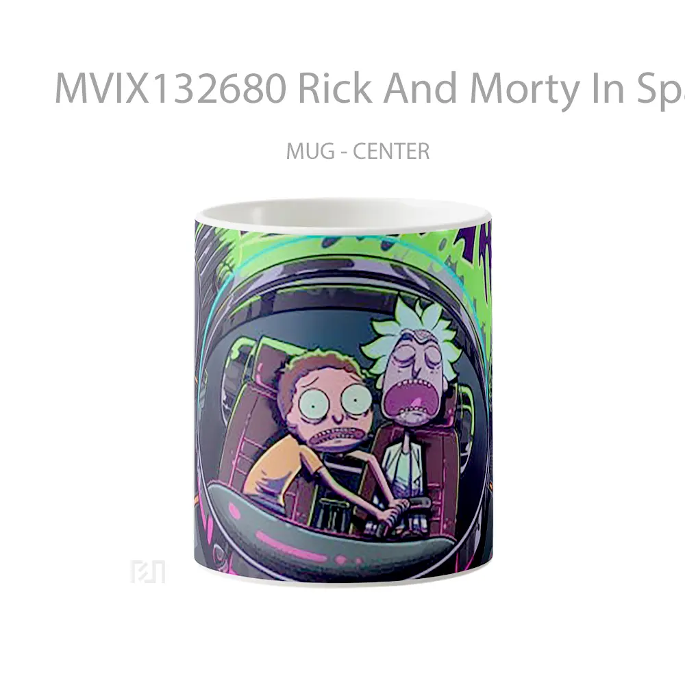 Mug Rick And Morty In Spaceship Gelas Kartun