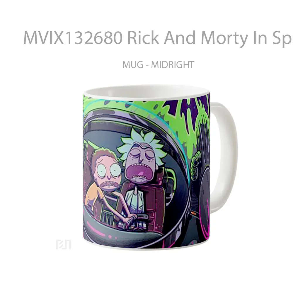 Mug Rick And Morty In Spaceship Gelas Kartun - All-side / Desain