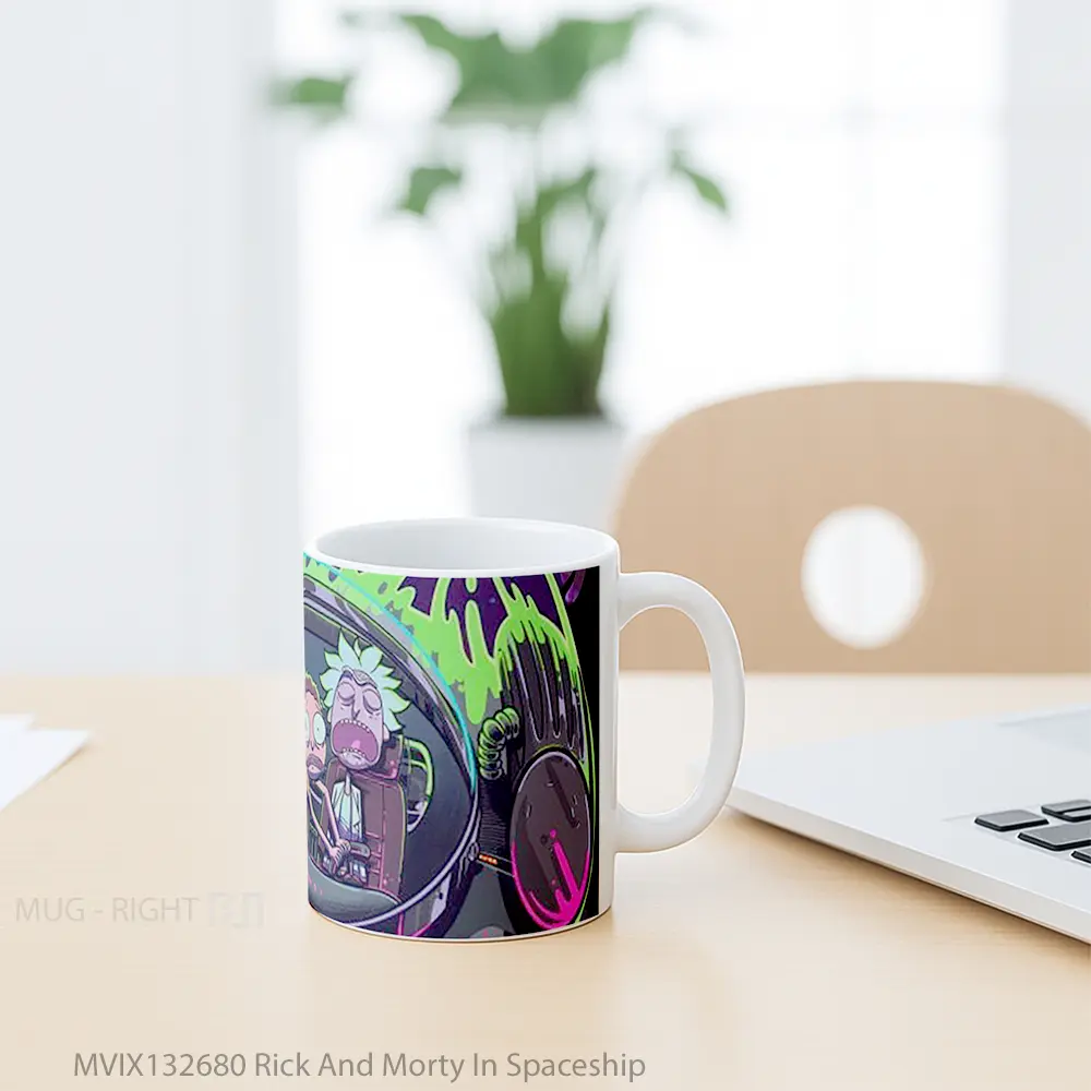 Mug Rick And Morty In Spaceship Gelas Kartun - All-side / Desain