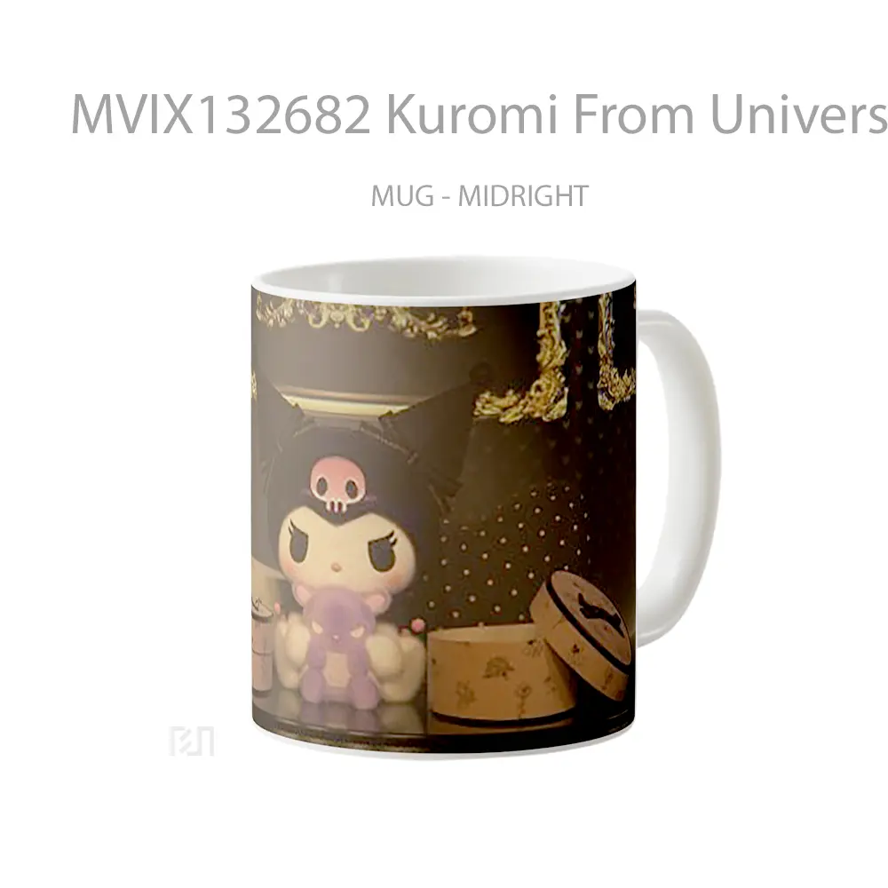 Mug Kuromi From Universo My Melody Hello Kitty V1 Gelas Keramik Unik - All-side / Desain