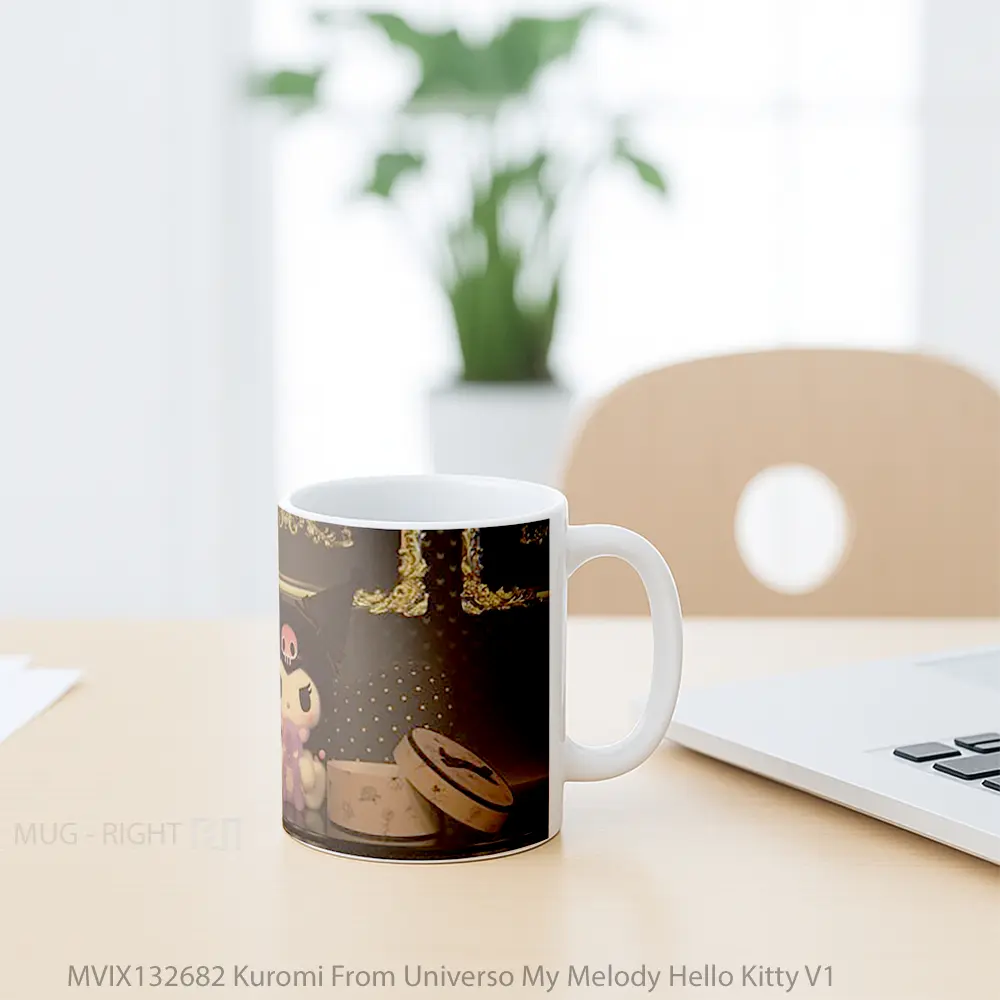 Mug Kuromi From Universo My Melody Hello Kitty V1 Gelas Keramik Unik - All-side / Desain