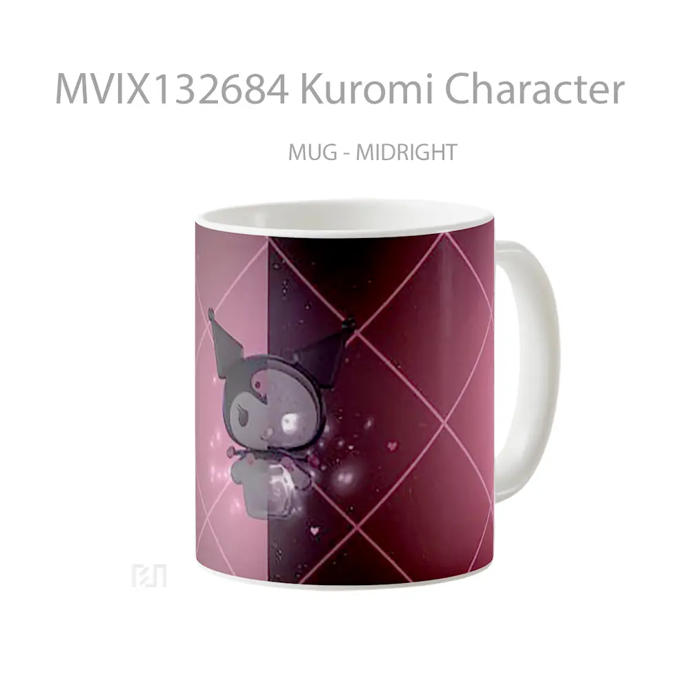 Mug Kuromi Character Gelas Keramik Unik - All-side / Desain