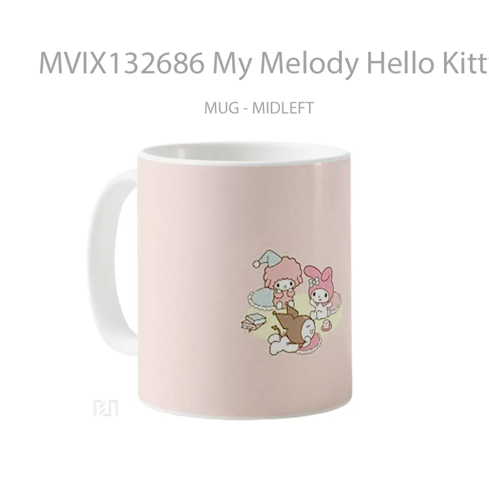 Mug My Melody Hello Kitty Characters Gelas Keramik Unik - All-side / Desain