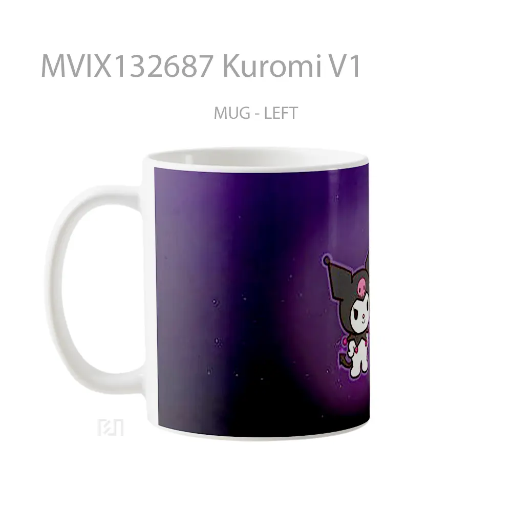 Mug Kuromi V1 Gelas Keramik Unik - All-side / Desain