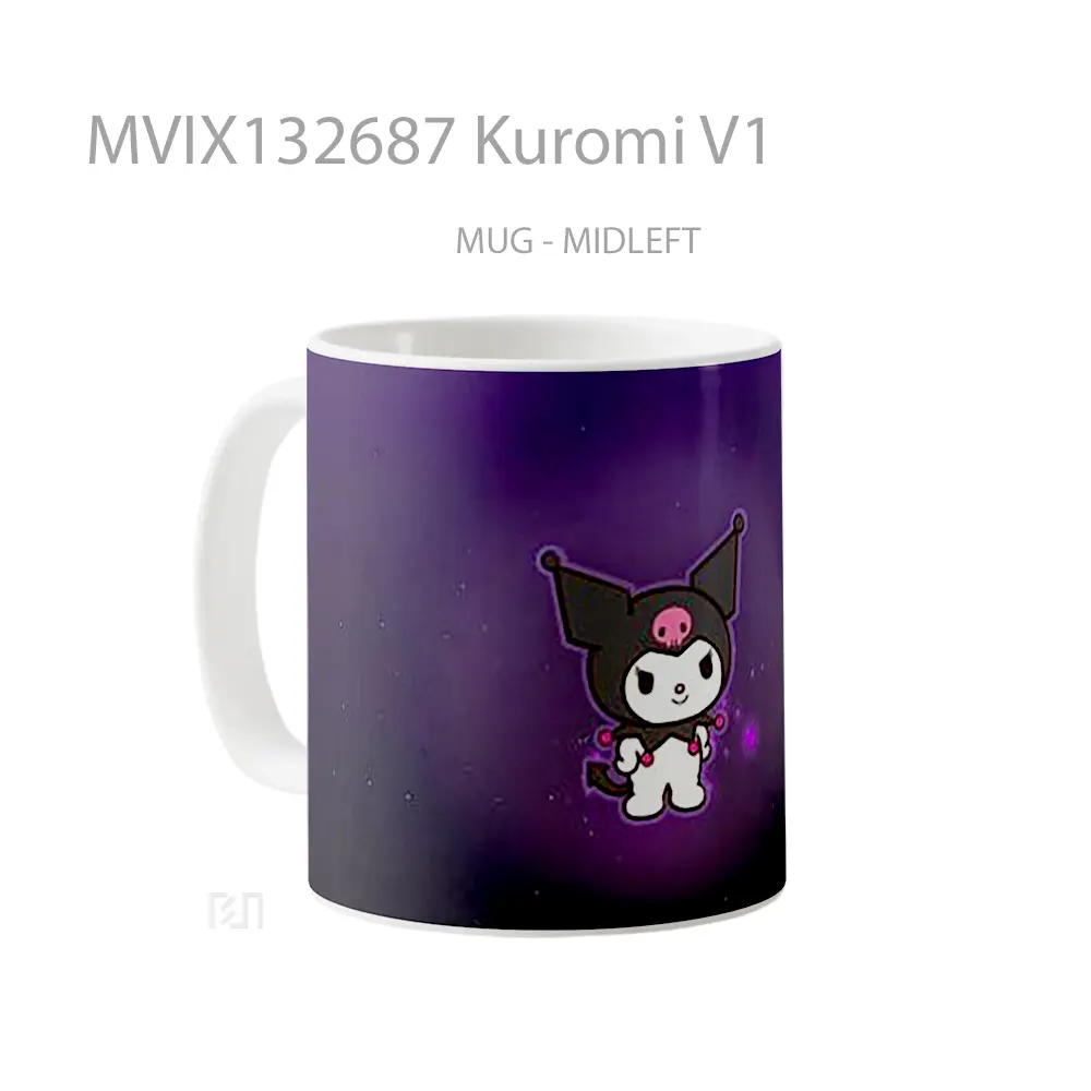 Mug Kuromi V1 Gelas Keramik Unik - All-side / Desain