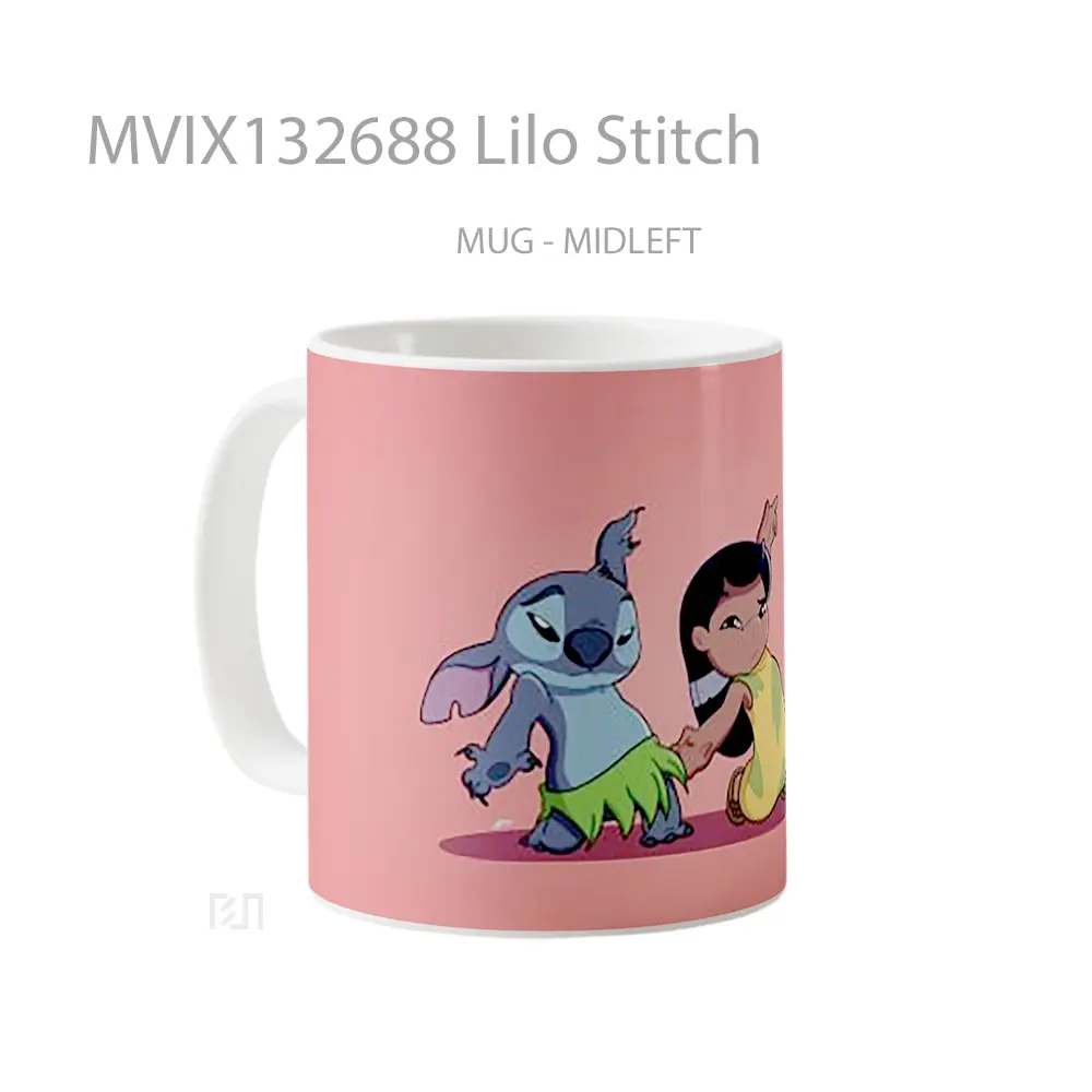 Mug Lilo Stitch Gelas Keramik Unik - All-side / Desain