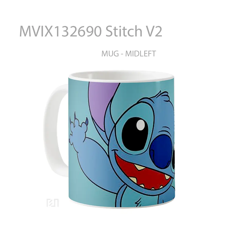 Mug Stitch V2 Gelas Keramik Unik - All-side / Desain